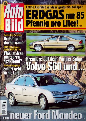 Deckblatt Auto Bild (37/2000)